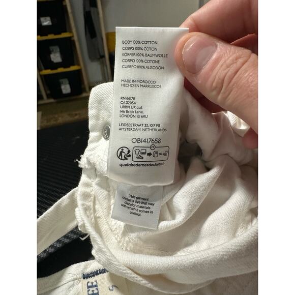 We The Free Ziggy Shortalls Short Overalls White Artist Classic Boho Size Small - Picture 8 of 10